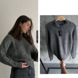Wool Charcoal  Sweater Pullover
